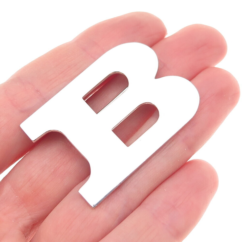 Teeny HWS 835 Silver Vintage Denmark Letter B Initial Pin Brooch